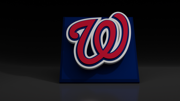 mlb washington cittadini galleggiante logo cartello by hangardesigns arte segni loghi baseball dc gli sport squadra multicolore 3d print model - Mito3D