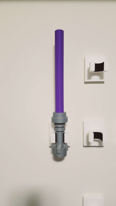 tijolo estilo maça windu sabre luz 10 1 escala remixado by fabricando dragões casa decoração jedi exibição parede monte 3d print model - Mito3D