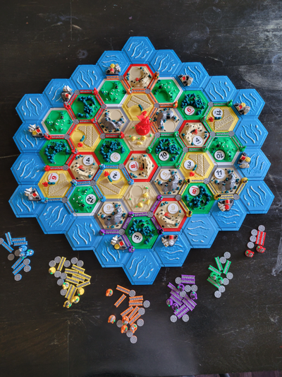 settlers of catan base game & 5-6 player expansion remixed by copehill077 toys games board pieces dakanzla settlersofcatan 3d print model - Mito3D