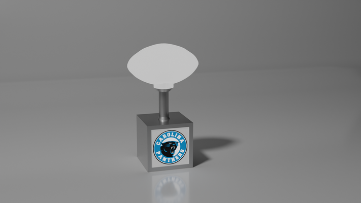 carolina panther logo licht box by miker73 haushalt dekor fußball leuchtkasten lampe 3d print model - Mito3D