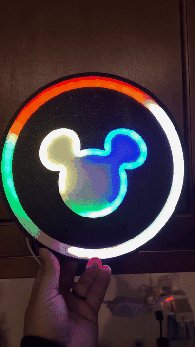 mickey maus magie band scanner leuchtkasten besondere lichter by sabine schoen haushalt dekor minnie disneyland disney world zauberband disneyparks 2d mickey kunst bambu sammlung rahmen benutzerdefiniert benutzerdefinierte leuchtbox lichtbox 3d print model - Mito3D