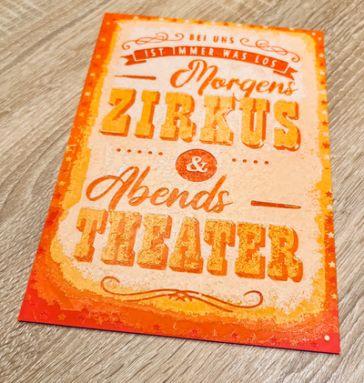 schild bei uns ist immer los by rabauke1986 household decor zirkus theater spass ams hueforge 3d print model - Mito3D