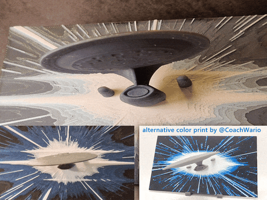 empreendimento tng forja chapéus híbrido impressão by esmagado arte modelos estrela caminhada jornada estrelas in colocar printinplace espaço geração d parede 3d urdidura rapidez 3d print model - Mito3D