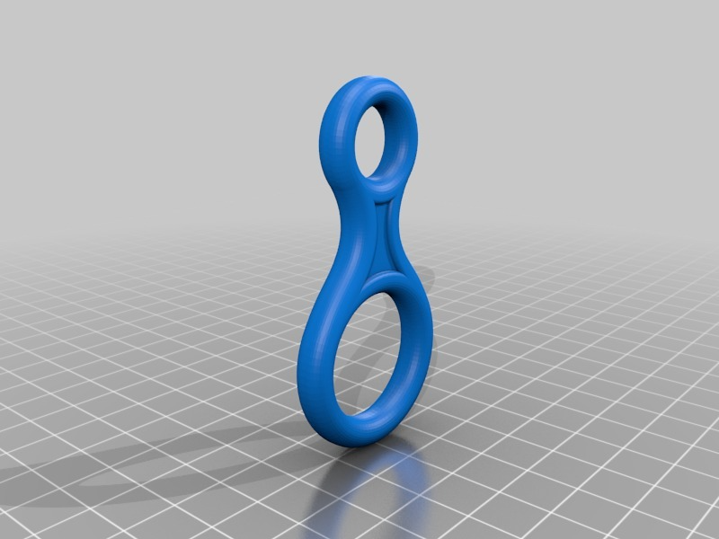 figure 8 belay keychain by user 782949256 art coin & badges climbing figure8 rock 3D print model - Mito3D