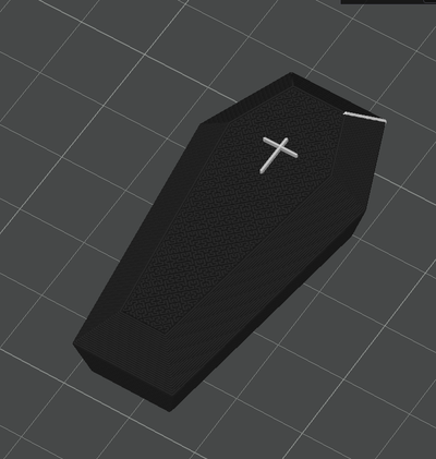 coffin keychain by biancooro3d tools gadgets halloween 3d print model - Mito3D