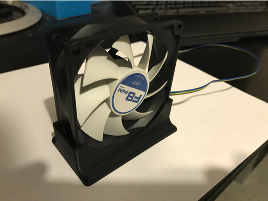 desk stand pc case fans by ahrenp hobby & diy fan accessories cooling portable 3d print model - Mito3D