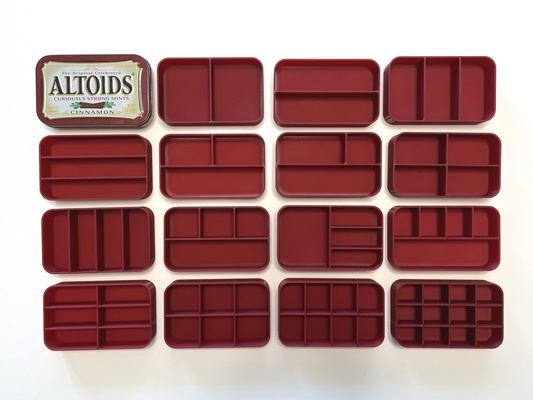 altoids tin inserts by mirabatek tools organizers edc insert altoidscontainer altoidstin 3d print model - Mito3D