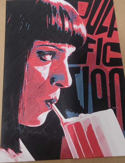 uma thurman hutschmiede by abonnieren generativ 3d modell lithophan fruchtfleisch fiktion poster mauer kunst film tarantino mia wallace 3d print model - Mito3D