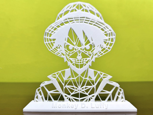 geométrico escuela politécnica luffy trozo alegría chico customizable estante soporte by b engineer arte esculturas decorativo ornamento monitor escultura pintar pared decoración pieza pirata 3d print model - Mito3D