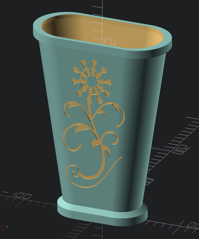 vaso decorativo fiore by eug ne r domestico arredamento 3d print model - Mito3D