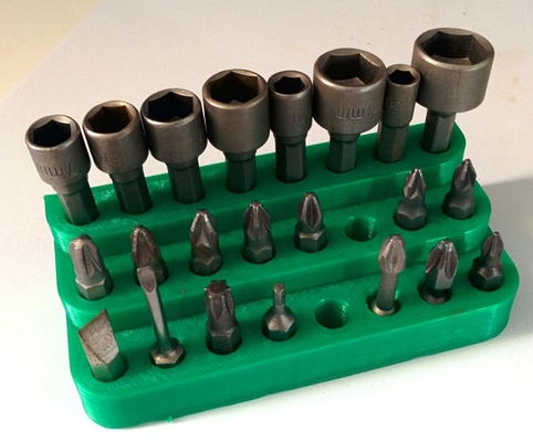 holder 24 hex bits by otomar tools bit thingiverse 3d print model - Mito3D