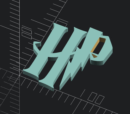 harry vasaio hp logo by eug ne r arte segni loghi 3d print model - Mito3D