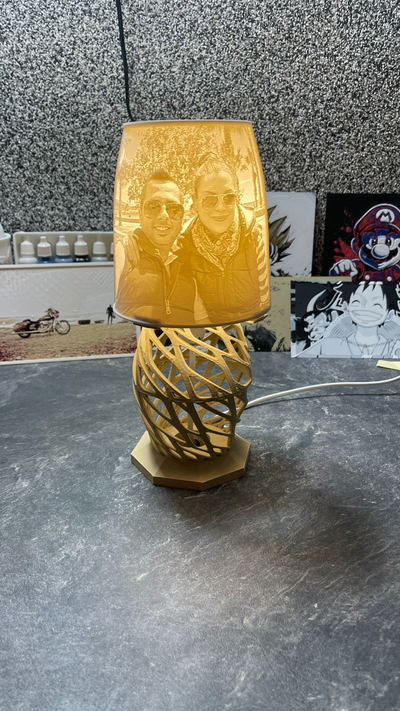 lithophane lampe by 3d tech génératif modèle forge chapeaux litofania litho art impression 3d print model - Mito3D