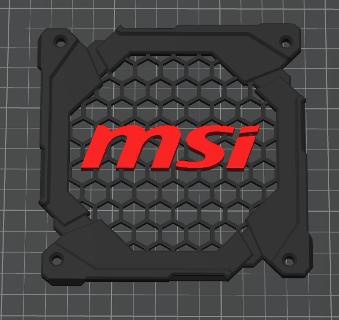 msi ventilator startseite mantel 120mm by abonnieren hobby diy pc gaming lüfterabdeckung 3D print model - Mito3D