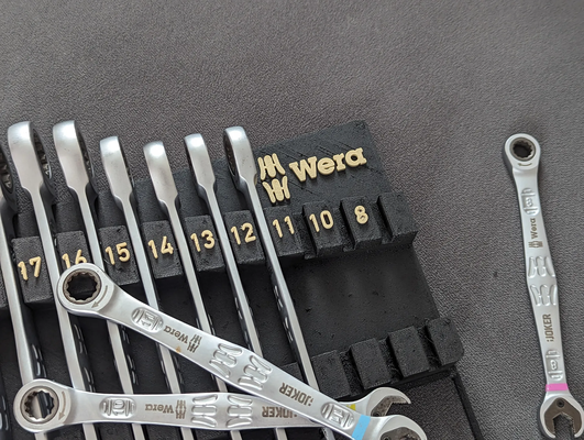 gridfinity + wera joker 8-19mm combination wrenches by mrstolarsky tools organizers 3d print model - Mito3D