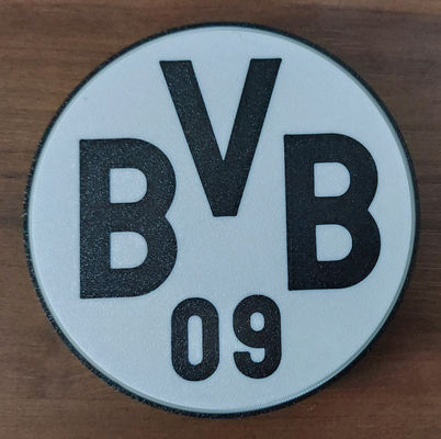 borussia dortmund sottobicchiere by creazionipersonalizzate arte 2d per esempio 09 birra bevanda tè caffè 3d print model - Mito3D