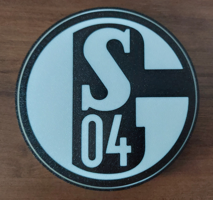 fc schalke coaster by customcreations art 2d soccer fussball 04 tea drink coffee beer 3d print model - Mito3D