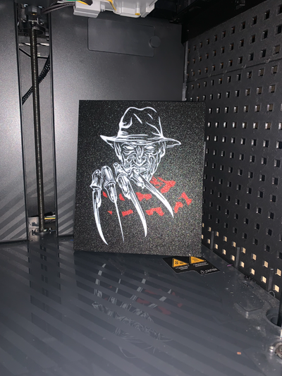 freddy krueger led lightbox by gare-sb art signs & logos nightmare elm street on elmstreet 3d print model - Mito3D