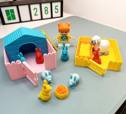 niedlich bauernhof abspielen einstellen kinder by valeria momo mattia spielzeuge spiele zeichen kit tiere tier zaun gehege mode hase kaninchen hasen futter spielmobil backstein duplo geschenk party regalo babys baby farmer 3d print model - Mito3D