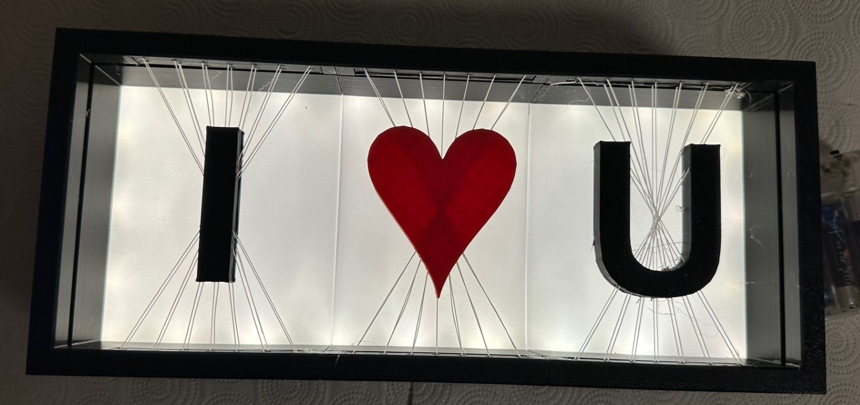 l'amour led cœur suspendu lettre valentin by ch682 art panneaux logos flottant couverture lettres lettre amour 3D print model - Mito3D