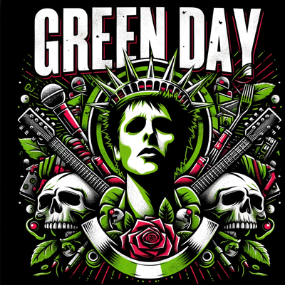 şapka dövmesi greenday by amca dayı fatura üretken 3d model taş ocağı müzik punk rock kaya sanat 3dart dekor renk dövme 3d print model - Mito3D