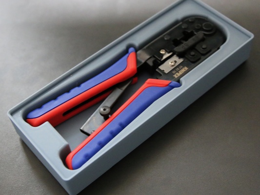 gridfinity tablett knipex 97 51 10 crimpen werkzeug by werkzeuge rj45 crimper gridfinitybin 3d print model - Mito3D