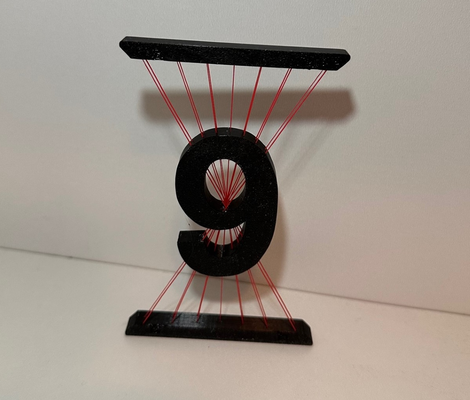 sospeso numeri galleggiante by ch682 arte segni loghi lettere numero 3d print model - Mito3D