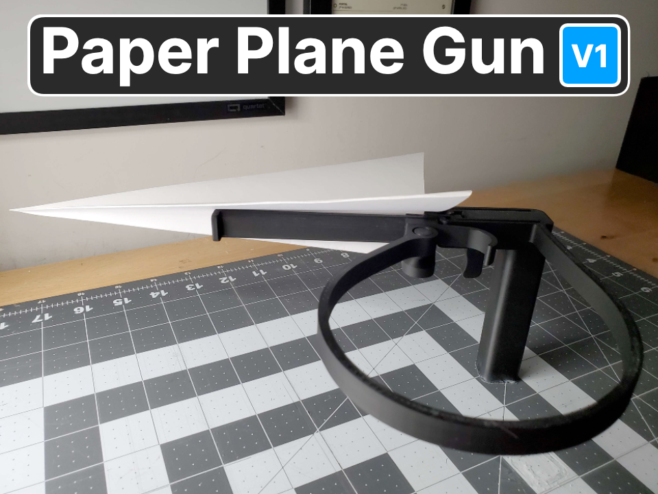 papier flugzeug gewehr print place by tatsache werkzeuge gadgets drucken schnell komisch frühling printinplace fliegend segelflugzeug konforme startprogramm flugzeuge werfer nachgiebiger mechanismus flinger segelflugzeuge 3D print model - Mito3D