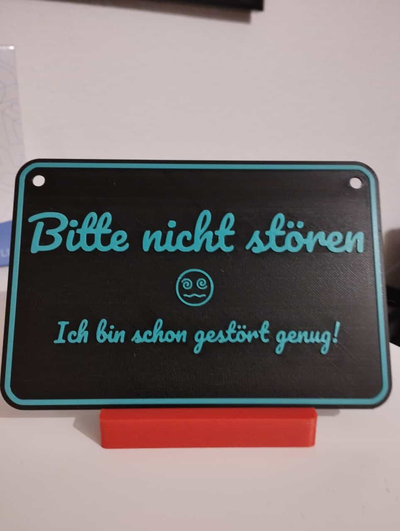 bitte nicht st ren ich bin bonito gesto rt suficiente by falar nisso arte sinais logotipos placa schild shild perturbe difícil engraçado presente geschenk atrevido louco desfeito 3d print model - Mito3D