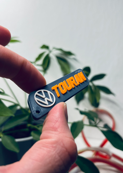 touran portachiavi by ady 3dee arte segni loghi vw volkswagen chiave logo 3d print model - Mito3D