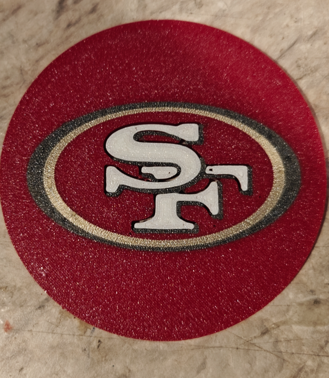 49ers coaster by rjkempston hobby & diy sport outdoors nfl superbowl 3D print model - Mito3D