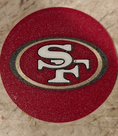 49ers coaster by rjkempston hobby & diy sport outdoors nfl superbowl 3d print model - Mito3D