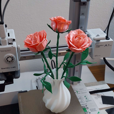 rose stem remix remixed by golub17 household decor stems flower valentiens valentines day valentiensday 3d print model - Mito3D