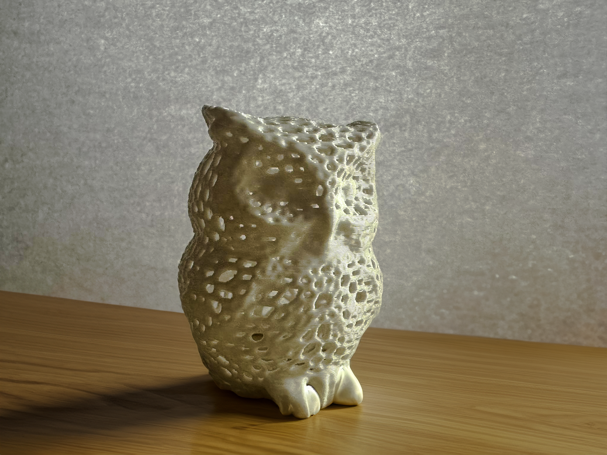 voronoi carina gufo remixato by t pc domestico arredamento giocattolo desktop animale deco fai modello contento progetto lavorazione natura principiante 3D print model - Mito3D