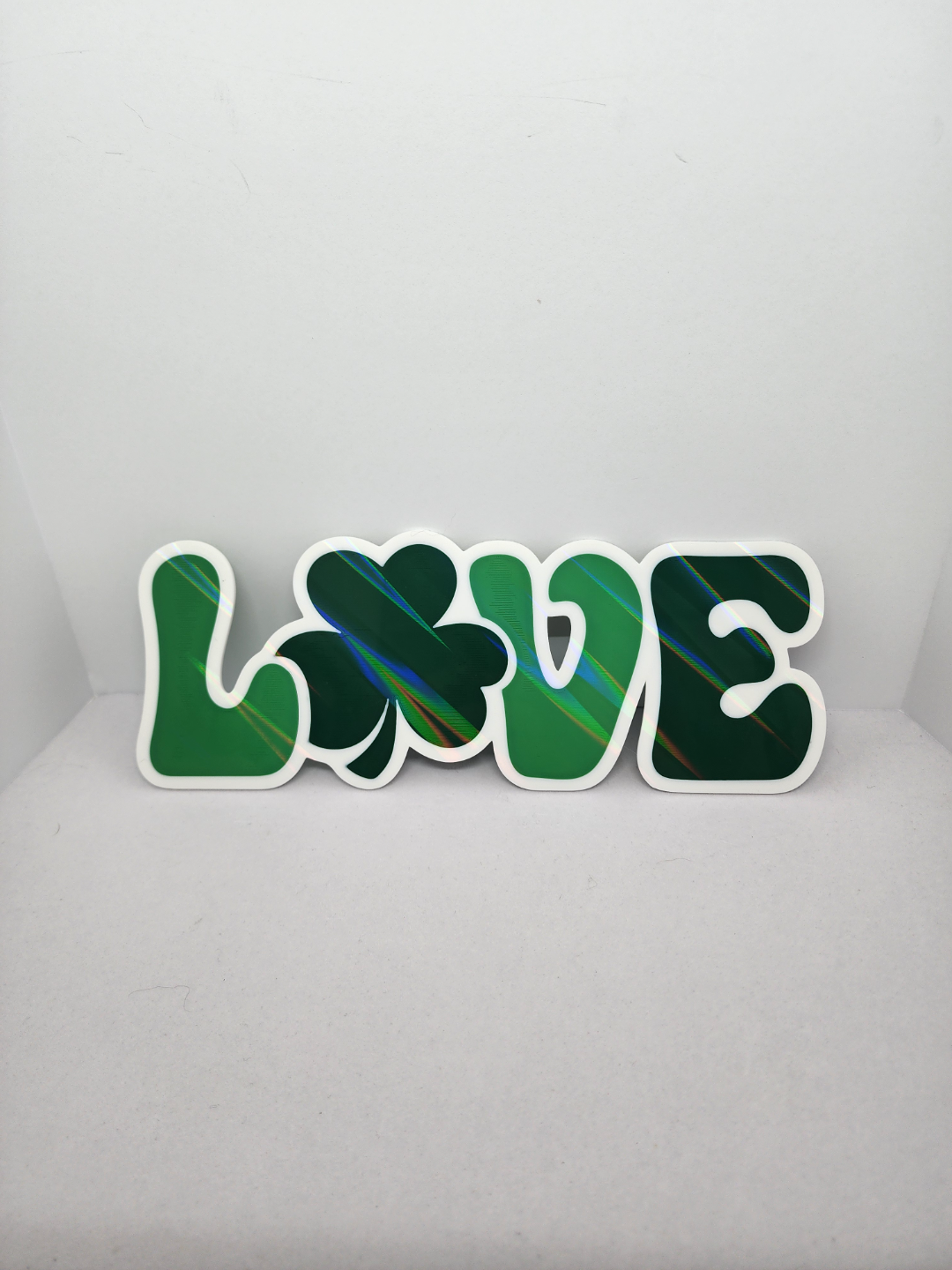 shamrock love by j3dps art 2d st patrick's day patricks luck clover paddy paddys saint patrick paddy's 3D print model - Mito3D