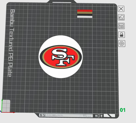 49ers sottobicchieri by adriantecno utensili gadget nfl 3d print model - Mito3D