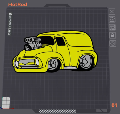 pannello furgone hotrod by wizard7741 arte 2d 3d print model - Mito3D