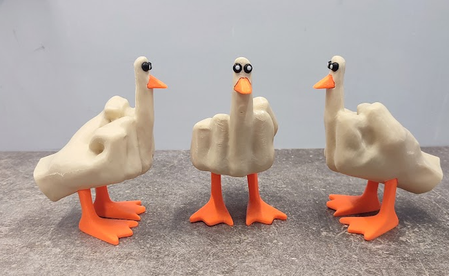 mitte finger ente by ladamtla haushalt dekor mittelfinger zahl obszön 3d print model - Mito3D