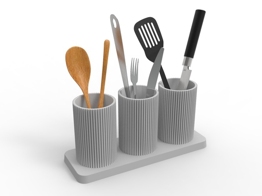 arbeitsplatte utensil veranstalter by spitze mischen haushalt haus modelle küche utensilienhalter küchenorganisator 3d print model - Mito3D