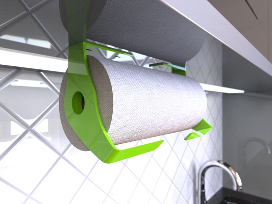 kitchen paper towel roll holder by spike mix household house models organizer dispenser papertowel kitchenorganizer papertowelholder kitchenrollholder 3d print model - Mito3D