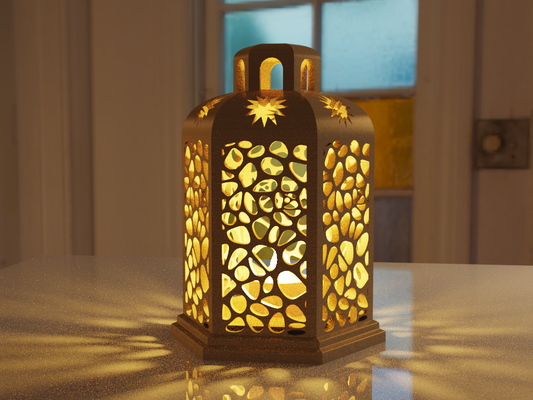 voronoi laterne by spitze mischen haushalt dekor dekoration licht lampe weihnachten design winter beleuchtung zuhause haus ostern ornament wohnkultur gemütlich ästhetisch 3d print model - Mito3D