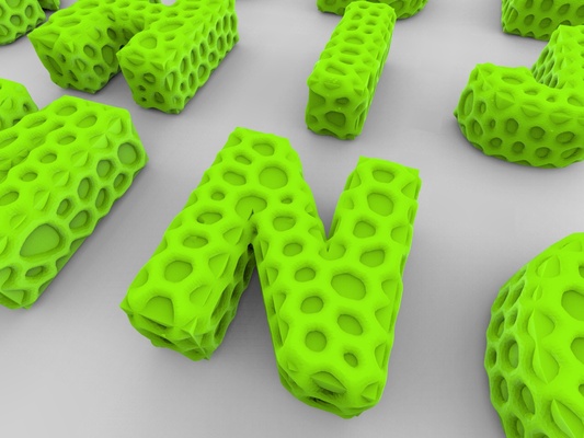 voronoi alfabeto letras by espiga mezcla educación modelos personaje tipografía niños aprendizaje textura 3d print model - Mito3D