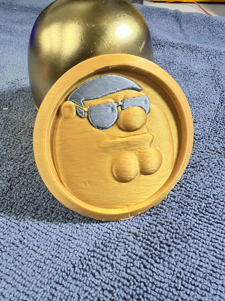 peter griffin fortnite dual sided medallion multicolor remixed by jrwagz art coin & badges fort nite 3D print model - Mito3D