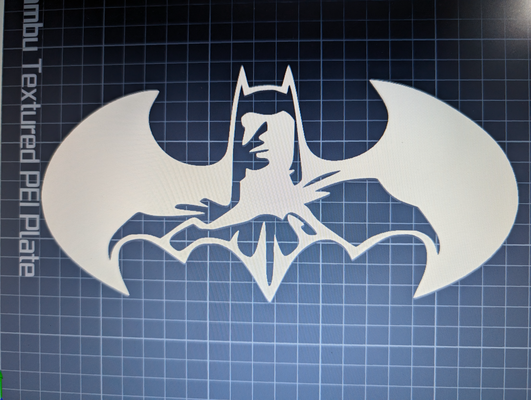 batman logo wall art by rad 2d fanart 3d print model - Mito3D