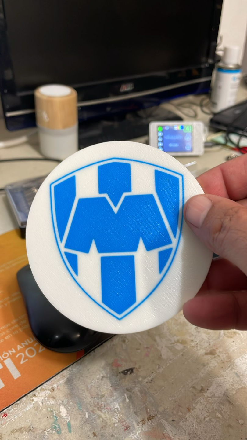 rayados monterrey coasters by adriantecno tools gadgets liga mx 3D print model - Mito3D