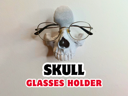 skull holder glasses by eleazar 3dinplastic art models glassesholder portagafas eyeglassesholder gafas 3d print model - Mito3D