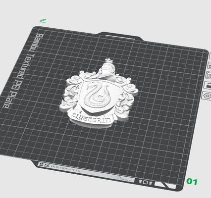 harry töpfer slytherin stemma by atz78 kunst zeichen logos harrpotter hogwarts schwarz logo 2024 3d print model - Mito3D