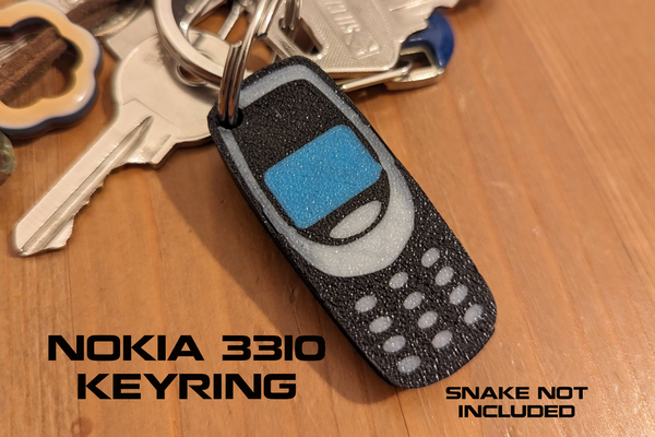 nokia 3310 schlüsselring by suaimondi mode modelle kunst 2d schlüssel 3d print model - Mito3D