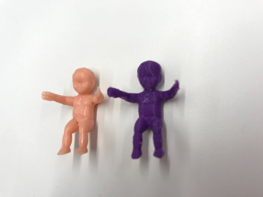 mini baby king cake by user 3798155005 miniatures people mardi gras plastic figure 3d print model - Mito3D