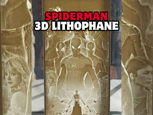 hombre araña litofano by eleazar 3dinplastic generativo 3d modelo forja sombreros ligero fotografía asombroso maravilla héroe arte 3d print model - Mito3D